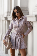 Sukienka koszulowa LANA - Panterka beż - obrazek 3