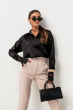 Koszula Satynowa MADDIE - Czarna