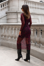 Sukienka tiulowa LUSH Bordo łatki - obrazek 2