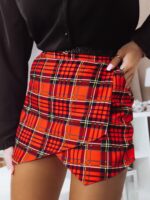 Spódnico-spodenki - krata czerwona - obrazek 2