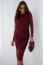 Sukienka tiulowa LUSH - Bordo