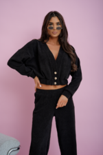 Komplet MEGGI sztruks - Czarny - obrazek 2