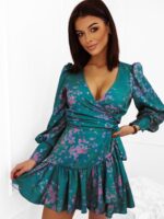 Sukienka Anna - Różowo Morska