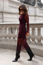 Sukienka tiulowa LUSH Bordo łatki - obrazek 4