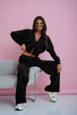 Komplet MEGGI sztruks - Czarny - obrazek 3