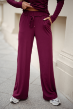 Komplet SHIRA długi rękaw - Bordo - obrazek 3