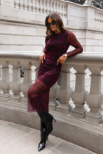 Sukienka tiulowa LUSH Bordo łatki - obrazek 3