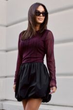 Sukienka CHERRY - Burgundy Claws - obrazek 2