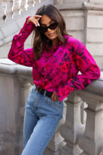 Koszula Satynowa MADDIE - Floral - obrazek 3