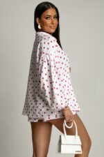 Komplet MOLLY muślin - Czerwone kropki - obrazek 3