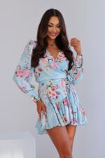 Sukienka "ANNA" krótka - Blue garden