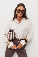Koszula Satynowa MADDIE - Beż