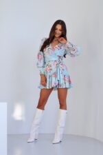 Sukienka "ANNA" krótka - Blue garden - obrazek 2