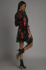 Sukienka Anna - Na Czarnym Tle Kwiat