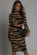 Komplet FLOW zebra Beż