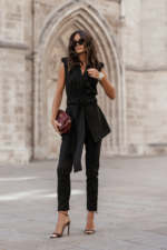 Spodnie cygaretki KIARA - Czarne - obrazek 2