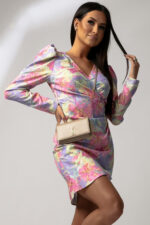 Sukienka Oliwia - Kolorowy Wzór - obrazek 3