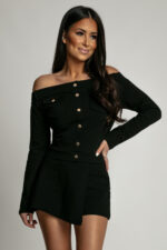 Komplet spódnico-spodenki + hiszpanka - Czarny - obrazek 3