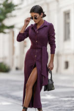 Sukienka ILYA - Bordo - obrazek 3