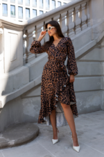 Sukienka "ANNA" długa - Panterka