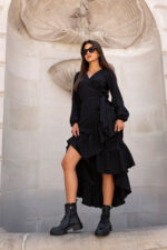 Sukienka "ANNA" długa - Czarna