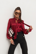 Koszula satynowa VIVIENNE - Bordo