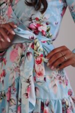 Sukienka "ANNA" krótka - Blue garden - obrazek 4