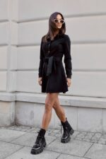 Sukienka koszulowa LANA - Czarny