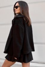 Kurtka FLUFFY - Czarny - obrazek 2