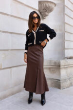 Spódnica skórzana VERA - Brąz - obrazek 2