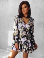 Sukienka Anna - Fioletowy Kwiat