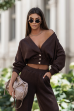 Komplet MEGGI sweterek - Brąz - obrazek 2