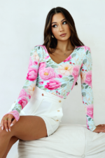 Bluzka Essie - Rose on blue