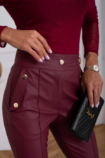 Cygaretki skórzane GAIL - Bordo - obrazek 2