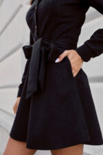 Sukienka koszulowa LANA - Czarny - obrazek 3