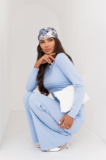 Komplet SHIRA długi rękaw - Błękitny - obrazek 3