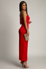 Sukienka satynowa - Czerwona