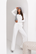 Komplet SHIRA długi rękaw - Ecru - obrazek 2