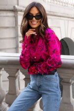 Koszula Satynowa MADDIE - Floral - obrazek 4