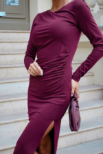 Sukienka DHALIA - Bordo - obrazek 4