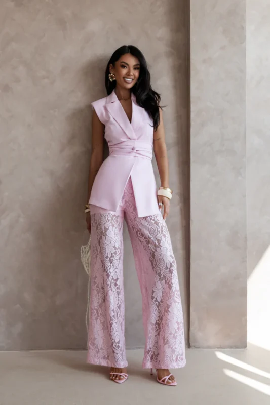 elegancki komplet damski Aura w stylizacji Aniela Maison