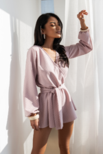 Kombinezon GLOW z cyrkoniami  - Jasny róż