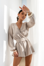 Kombinezon GLOW z cyrkoniami - Beż