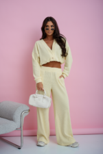 Komplet MEGGI sztruks - Bananowy żółty