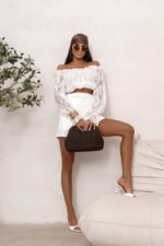 Bluzka hiszpanka MIA koronka - Ecru - obrazek 3