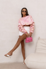 Bluza REMY print - Pink zebra - obrazek 3