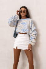 Bluza REMY print Blue zebra w Aniela Maison