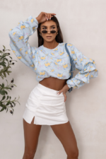 Bluza REMY print - Blue flowers - obrazek 3